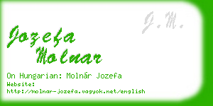 jozefa molnar business card